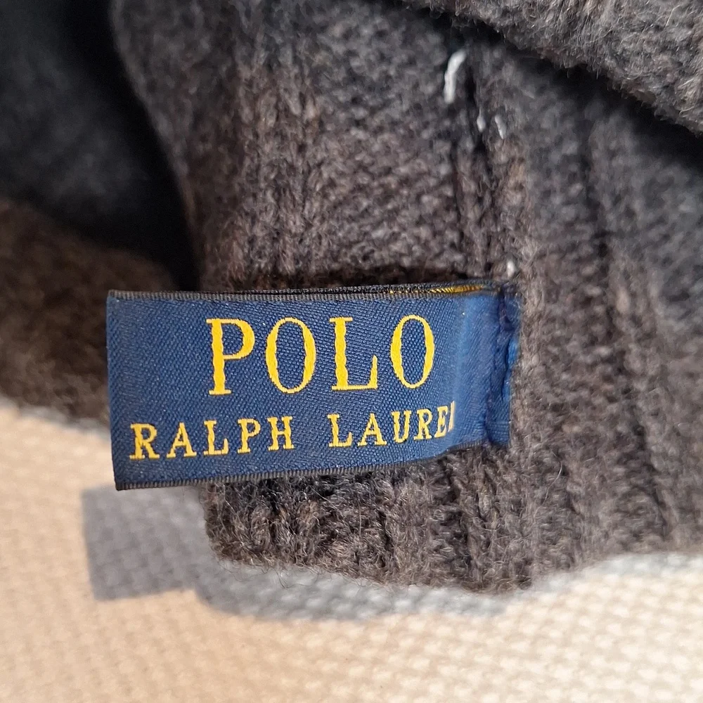 Polo by Ralph Lauren Dark Brown Knit Beanie